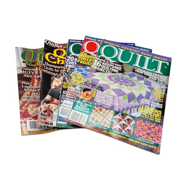 Vintage Quilting Magazine Lot 5 Issues Featuring Patterns and Projects - Picture 1 of 11